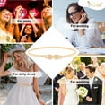 thumbnail image 5 of JASGOOD Womens Elastic Thin Metal Waist Belt, Stretch Chain Belt for Dresses, Skinny Rhinestone Adjustable Waistband Gold, 5 of 9