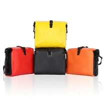 E-Bike Pannier Bag 10L Waterproof Pvc Saddlebag For Scooter And Baby Carriage Black Fangkenuo