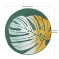 thumbnail image 3 of Tapis d'extérieur rond Dalecroft Leaf, 6 pi x 6 pi, polyoléfine tissée 6 pi x 6 pi, 3 of 8