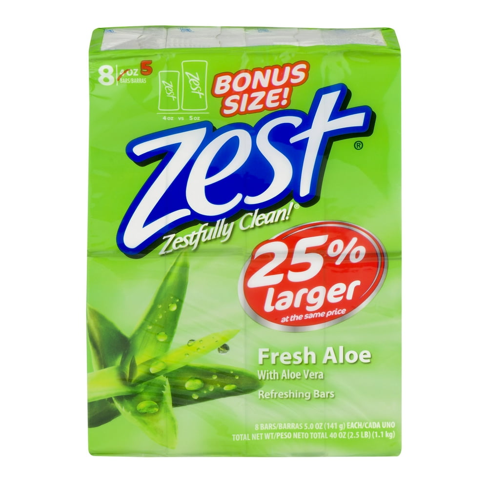 Zest Soap Bars Fresh Aloe 8 CT8.0 CT