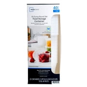 Mainstays 40 Piece 16oz Plastic Deli Container, Ideal Use for Meal Prep and Batch Cooking