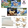 thumbnail image 7 of Puzzled Bundle of Airplanes Wooden 3D Puzzle Kits - 4 Pack, 7 of 7