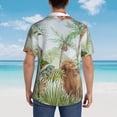 thumbnail image 4 of Susaid Watercolor African Animals Wildlife Print Short Sleeve Shirts Button Down Casual Shirts Summer Beach Aloha Button Down Short Sleeve for Men ,, 4 of 7