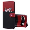 thumbnail image 6 of For Google Pixel 9 Pro XL Cute Animal Pattern Wallet Case,Color Matching Premium PU Leather Shockproof Magnetic Flip Kickstand Credit Card Slots Slim Phone Case with Wrist Strap, Black, 6 of 10