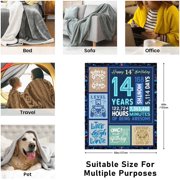 14 Year Old Boy Gift Ideas, Birthday Gifts for 14 Year Old Boys, for a 14 Year Old Boy, Boys Ages 14 Gift, 14 Yr Old Boy Gifts, 14th Birthday Decorations Throw Blanket 60 x 50 Inch