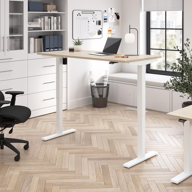 Move 40 Series 60W Adjustable Standing Desk in Natural Elm - Engineered Wood