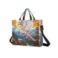 thumbnail image 2 of White Dragon Mountains Lake Sun Trees Corduroy Tote Bag Handbag Large Messenger Bag Shoulder Crossbody Zipper Bag Purse, 2 of 8