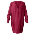 thumbnail image 4 of LEAVINGSUO Fall Winter Clearance Cardigans for Women Plus Sizes Women's Knit Cardigans Loose Slouchy Oversized Wrap Chunky Pocket Sweaters Coat, 4 of 6