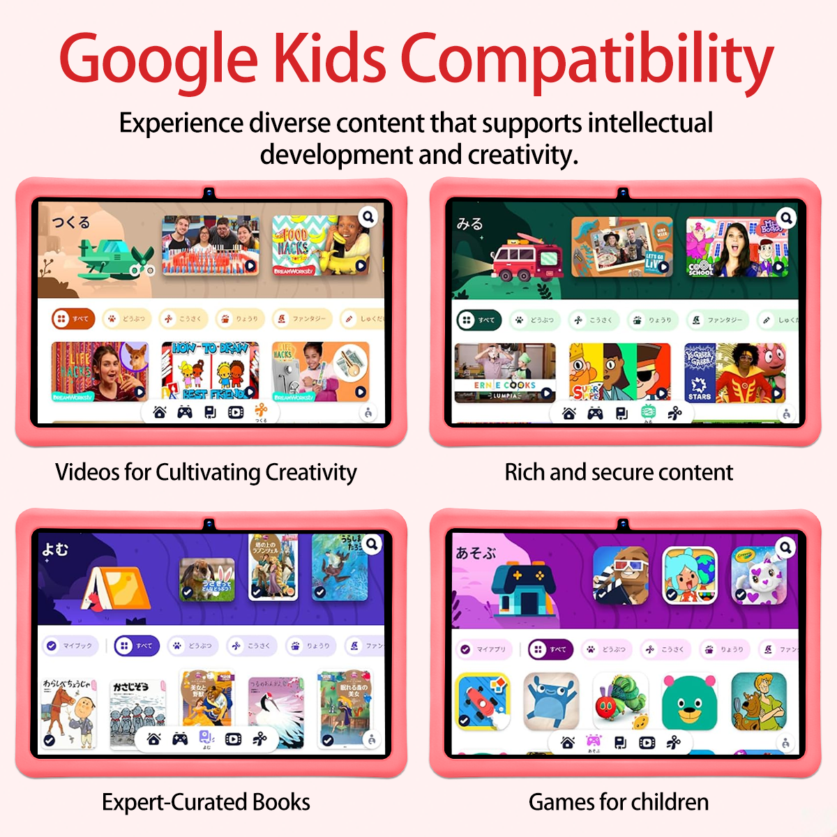 FERATINO Kid Tablet,10inch Ttablet with Parental Control,Google Kids Space, Android Tablet for Kids