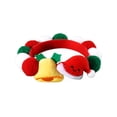 thumbnail image 2 of Adornos navideños Bocqde: collar de bola para mascotas, campana de tela de felpa, sombrero de árbol de Navidad, collar de perro colorido, cadena decorativa, regalos de Navidad, 2 of 6