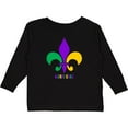 thumbnail image 3 of Inktastic Mardi Gras Fleur De Lis Girls Long Sleeve Toddler T-Shirt, 3 of 5