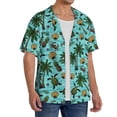thumbnail image 2 of Daiia Pineapple Sea Turtle Men's Linen Shirts Short Sleeve Casual Shirts Button Down Shirt for Men Beach Summer Wedding Shirt-3X-Large, 2 of 6