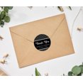 thumbnail image 3 of Darling Souvenir Round 45 Pcs Polka Dot Thank You Stickers Wedding Personalized Bride Groom Names And Date Envelope Seals-Black, 3 of 3