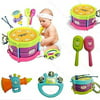 5 Pcs Colorful Mini Musical Instruments Jazz Drums Set Percussion Toys Baby Enlightenment