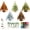 5Pcs, variant on HaCpiu DIY Christmas Tree Mini Beaded Kits Set, 3D Wire Tabletop Seasonal Tree Beaded Kits Decor for Desk Mantel Shelf, Creative Christmas Holiday Craft Kit for Adults