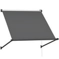 thumbnail image 2 of YODOLLA Retractable Awning 55"x50", Manual Outdoor Sun Shade Canopy for Patio Deck Window, Dark Grey, 2 of 8