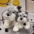 thumbnail image 3 of Lindo juguete de peluche para perro, muñeco Schnauzer blanco de alta calidad, alrededor de 22/30/40cm, regalo de cumpleaños1799, 3 of 5