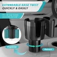 thumbnail image 2 of 2-in-1-Car-Cup-Holder-Expander-Adapter with Phone Holder Adjustable Base Fits Most Cup Holder and Phones, Compatible (1pcs), 2 of 5