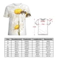 thumbnail image 2 of Bee And Flowers T-Shirts Casual T-Shirt Short Sleeve Women Trendy Tshirt Beach Custom Tops, 2 of 5