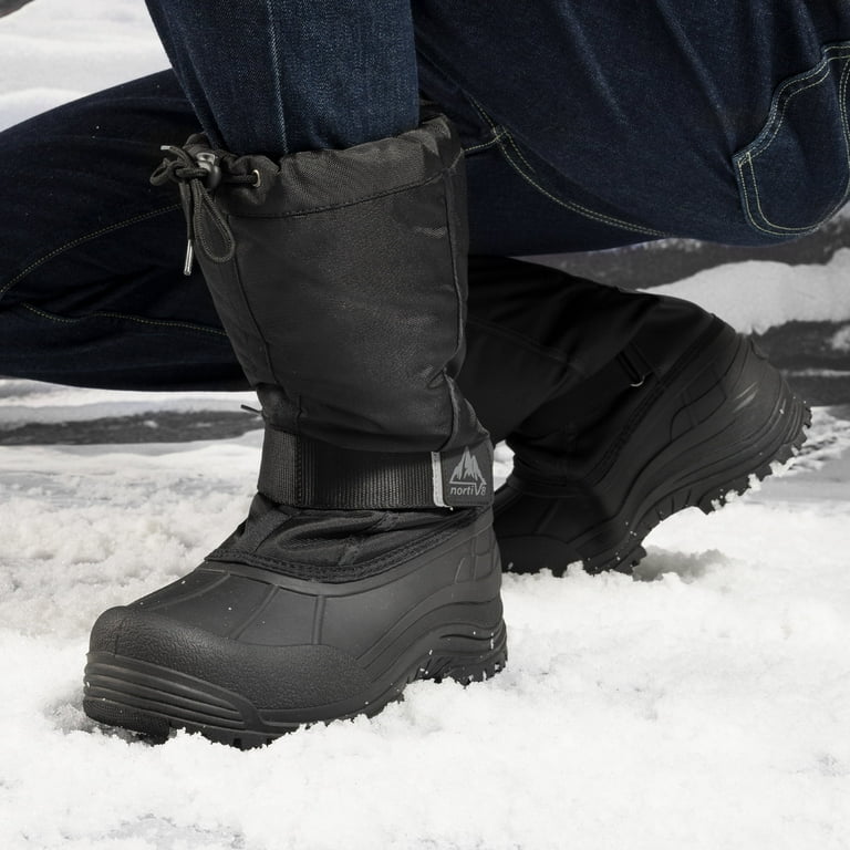 Cold Weather Mens Waterproof Zip Up Winter Boots Snow Boots