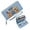Blue, variant on GEEAD Lightweight Women's Clutch Wallet Zipper Card Bag with ID Window Coffee Autumn Leaves Snap Button Wallet Stylish Accessory Smooth Texture