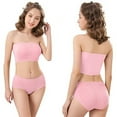 thumbnail image 6 of LAST CLANCE SALE! Women Bandeau Bra Padded Strapless Brarette Bra Seamless Bandeau Tube Top Bra, Pink, 42/95CD,44/100AB, 6 of 11