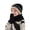 Black, variant on QASIEATN Kids' Everyday Wear Accessories 3 PCs Winter Hat Gloves Scarf Set For Girls and Boys Knitted Beanie Hats Gloves and Warm Fleece Lined Neck Warmer Set