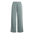 thumbnail image 6 of ZHYou No Boundarie Womens Wide Leg Sweatpants Baggy Fit Elastic High Waist Side Slit Casual Pull On Trousers with Pockets,Gray,Size XL, 6 of 6