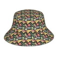 thumbnail image 3 of Daiia Doodle Food Pattern Bucket Hat - Trendy Cotton Sun Hat for Beach, Golf, Fishing - Fun Outdoor Vacation Boonie for Men and Women, 3 of 9