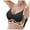 Black, variant on Lixiuxyad Athletic Women Women's Thin Seamless Vest Soft Support Large Chest Small Half Fixed Cup Breathable Bra
