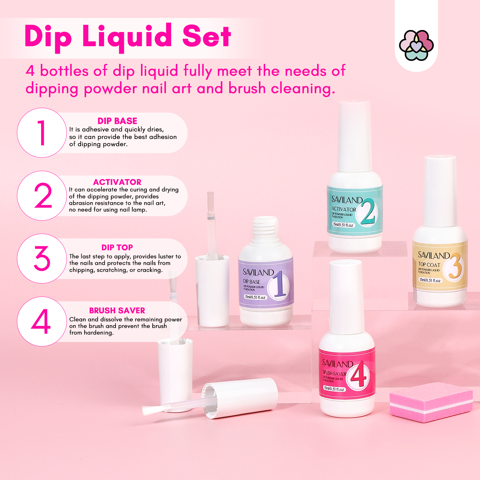 Saviland Keratin Dip Powder Nails Kit with Drill - 30 Colors Dipping Nail Powder Kit with Base and Top Coat Activator Dip Powder Liquids Set, Cuticle Oil and Electric Drill