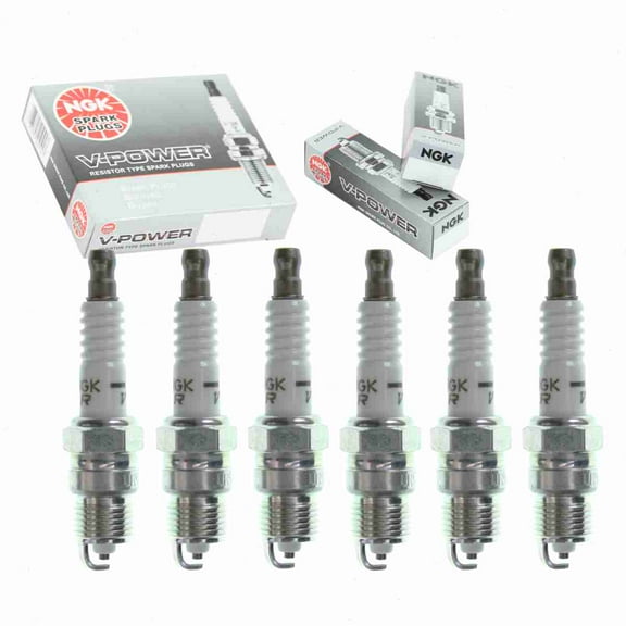 6 pc NGK V-Power Spark Plugs compatible with Pontiac Firebird 2.8L 3.1L 3.4L V6 1982-1995