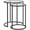 Black, variant on Topeakmart 23.5"H 2-Piece Round Metal Frame Nesting End Table with Glass Top for Living Room, Gold