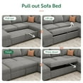 HONBAY 111” Oversized Modular Sectional PullOut Sleeper Sofa with