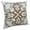 Gold Beads/Ivory Fabric, variant on Blazing Needles 20-inch Symmetrical Floral Beaded Throw Pillow