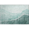 thumbnail image 2 of Addison Rugs Mayfield Washable Transitional Abstract Teal Rectangle Rug, 1'8" x 2'6", 2 of 5