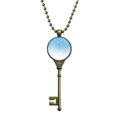 thumbnail image 1 of Snow Snowflake Weather Blue Sky Key Necklace Pendant Tray Embellished Chain, 1 of 3