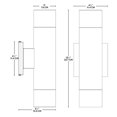 thumbnail image 4 of BAZZ Luvia LED Outdoor Wall Sconce Rust Proof Energy Efficient Black 13-in, 4 of 5