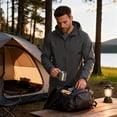 thumbnail image 4 of Youthup Men's Solid Color Water-Resistant Hooded Jacket - Breathable All-Season Raincoat with Moisture Wicking for Outdoor Activities, 4 of 9