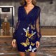 thumbnail image 2 of Vestido de manga larga con estampado de encaje de costura de nalgas sexy informal a la moda para mujer Pompotops  hdfakjf2047, 2 of 5