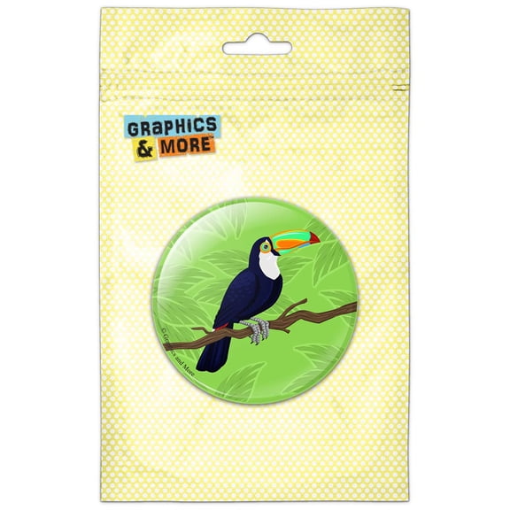 Toucan Jungle Parrot Bird Pinback Button Pin Badge