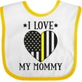 thumbnail image 3 of Inktastic Dispatcher Mommy Gold Line Emergency Boys or Girls Baby Bib, 3 of 4