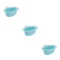thumbnail image 1 of facefd 1/2/3 TureClos Vegetable Drainer Basket Plastic Sink Strainer Triangular Kitchen Fruit Drainer Suction light blue 3PCS, 1 of 6