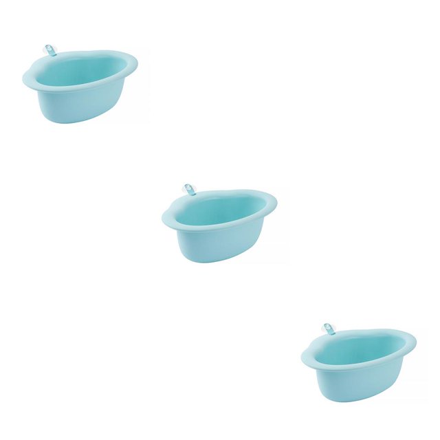 facefd 1/2/3 TureClos Vegetable Drainer Basket Plastic Sink Strainer Triangular Kitchen Fruit Drainer Suction light blue 3PCS