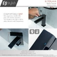 thumbnail image 4 of Stylish Single-Handle Matte Black Bathroom Faucet Height 6½" B-112N, 4 of 8