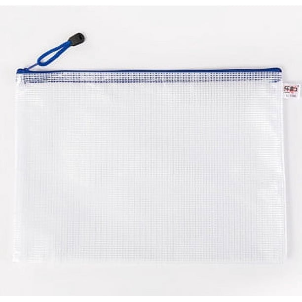 Bolsa de archivo de cuadrícula A4, bolsa con cremallera multiespecificación gruesa, bolsa de archivo de almacenamiento de oficina, bolsa de papelería de clasificación de estudiantes