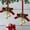Red, variant on NWOKYZGH 1Pc Christmas Bows with Bells, Gold Iron Christmas Bells with Pinecone & Leaf Decoration, Rustic Velvet Mini Christmas Bows Home Wedding Indoor Decor, Christmas Bows for Crafts