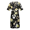 thumbnail image 4 of SMihono Robe d'Été Grande Taille pour Femmes 2023 à Col en V à Manches Courtes Robe Imprimée Robe Décontractée avec Poches, 4 of 4