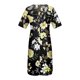 thumbnail image 4 of ICHUANYI Clearance Women's V-Neck Short Sleeve Dress Print Casual Dress With Pockets(Black, M) ICHUANYI WER2023080916134, 4 of 4