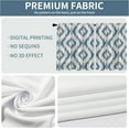 thumbnail image 4 of Blue White Geometric Curtains 27 Inches Wide 24 Inches Length 2 Panels Modern Minimalist Rod Pocket Window Curtain Vintage Aesthetic Printed Curtains for Kitchen Bathroom, 4 of 6